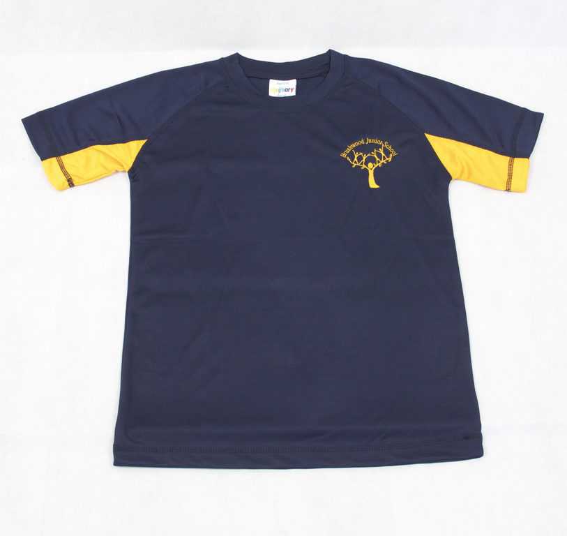 PE T-Shirt Navy/Gold (BW) – KL Schoolwear